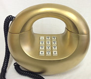 Vintage Western Electric-Sculptura Donut-Rotary Dial Telephone-Brown-Exc.  Cond.